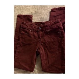 Rue21 Red Mid Rise Skinny Jeans